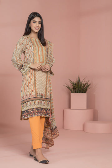 Bonanza Satrangi Brown Lawn Suit Ssk222p12 Eid Pret 2022 Online Shopping
